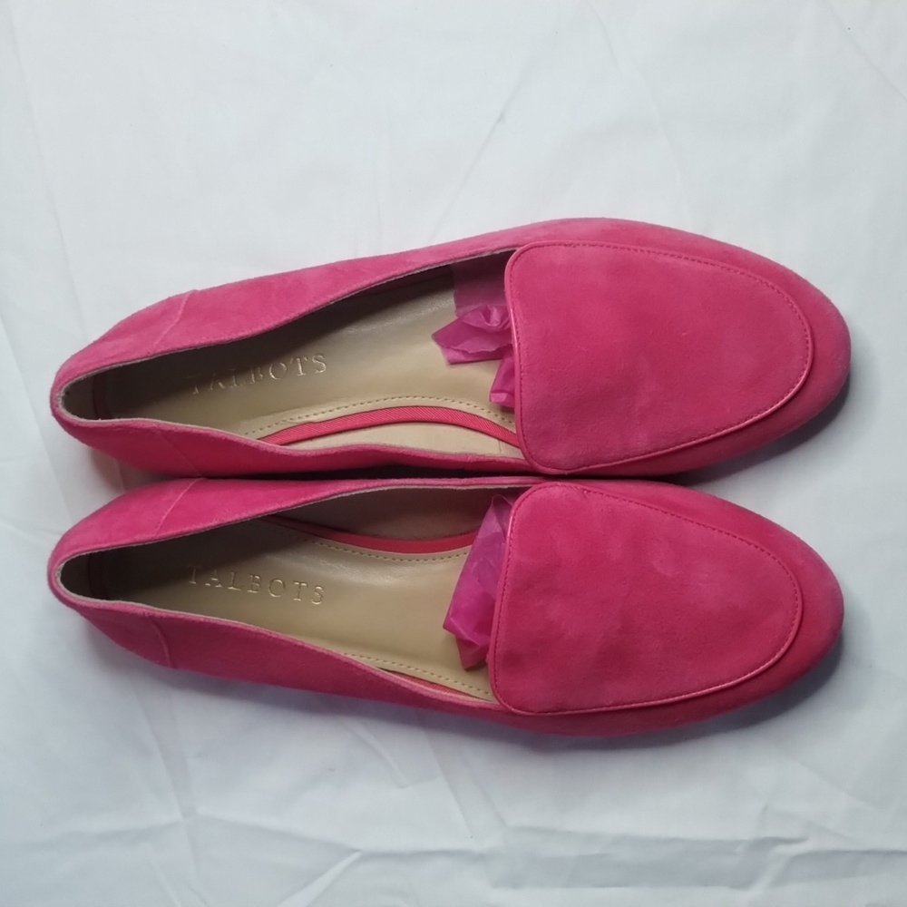 Hot Pink Talbots Suede Leather Upper Shoes, Sz 8